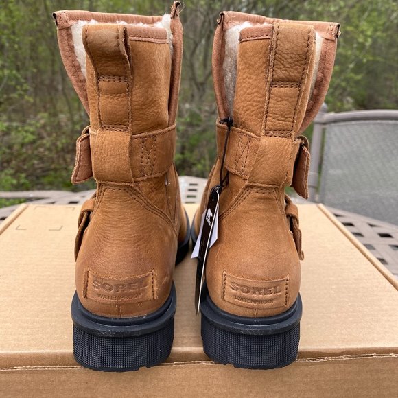 SOREL PHOENIX MOTO COZY US 7.5 Women's Tan Suede Winter Warm Casual Outdoor New - Picture 5 of 12